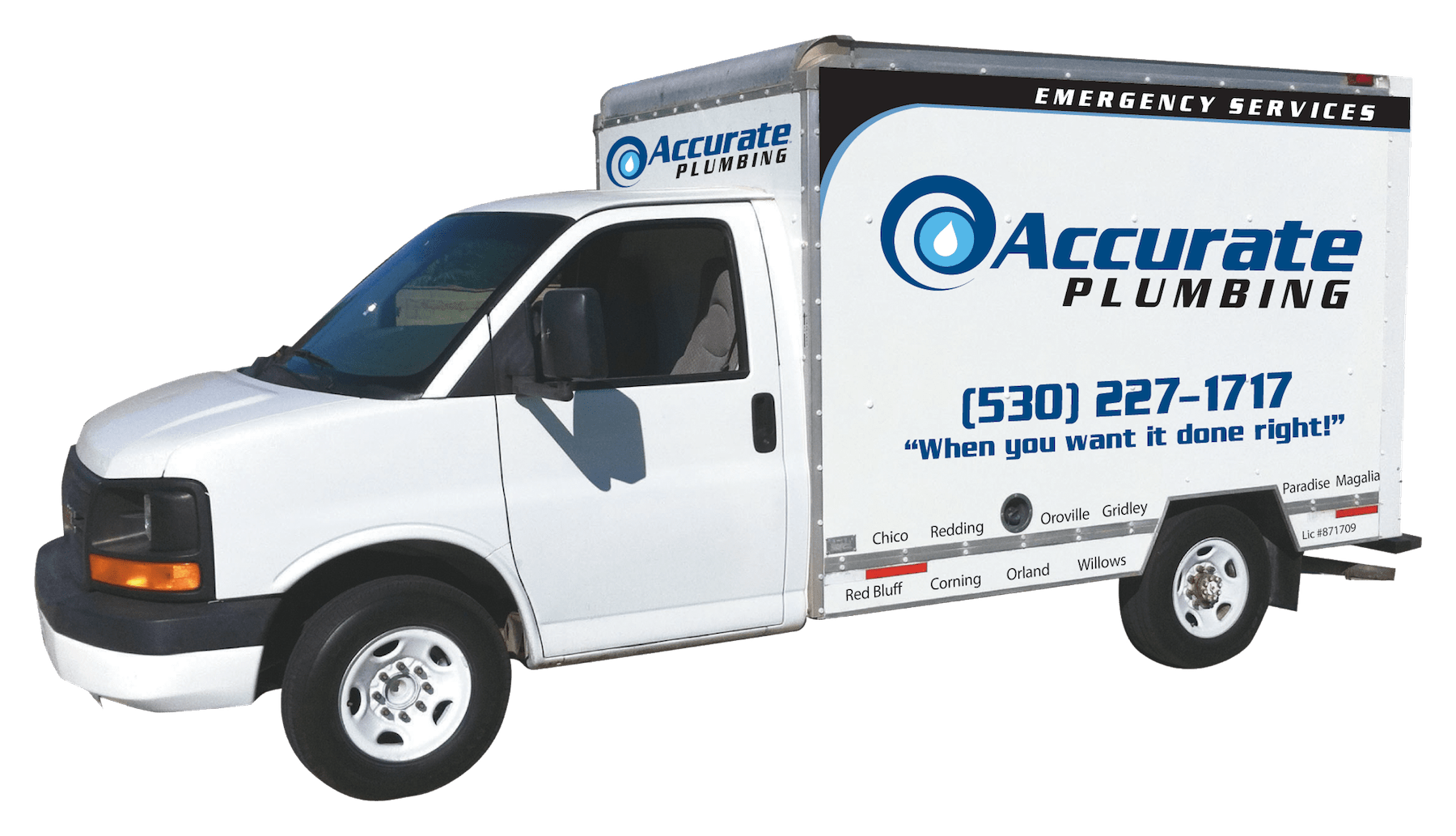 Accurate Plumbing Truck Redding