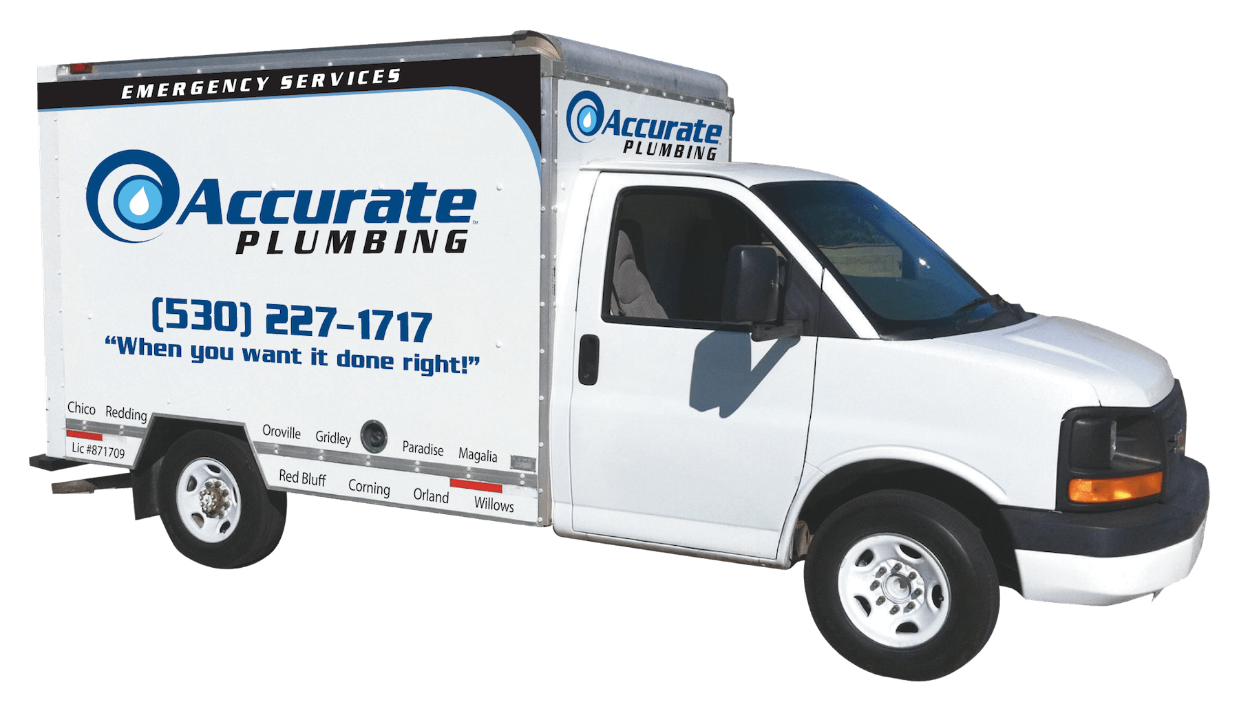 Accurate Plumbing Truck Redding